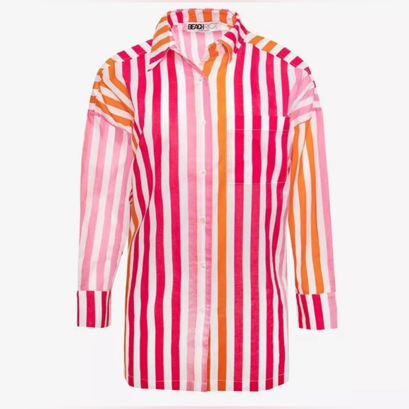 Revolve Beach Riot Alex Top / Cover Up- Sunset Stripes Sz s/m - Picture 12 of 16